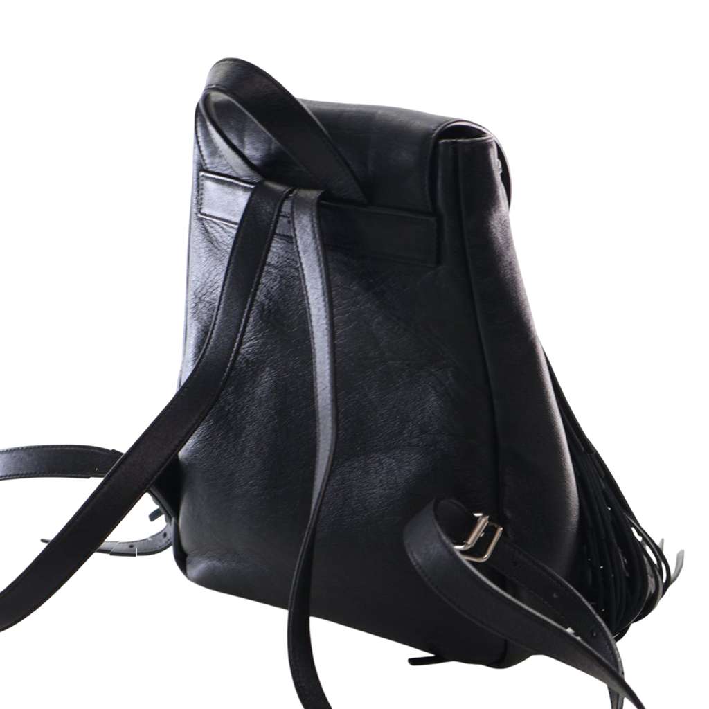 Saint Laurent Small Calfskin Fringe Festival Backpack - 5