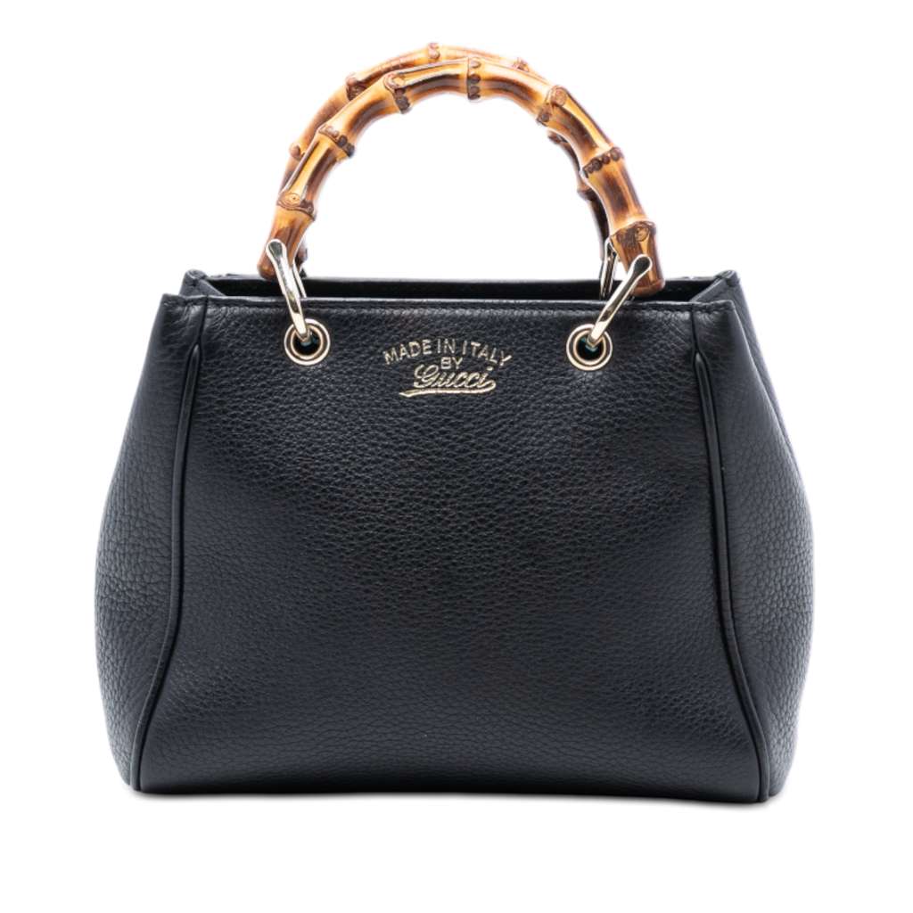 Gucci Mini Calfskin Bamboo Shopper Satchel