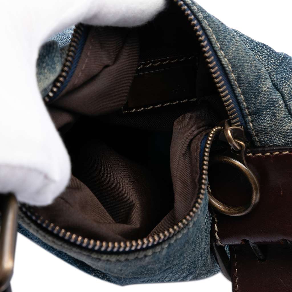 Fendi Denim Oyster Shoulder Bag - 4