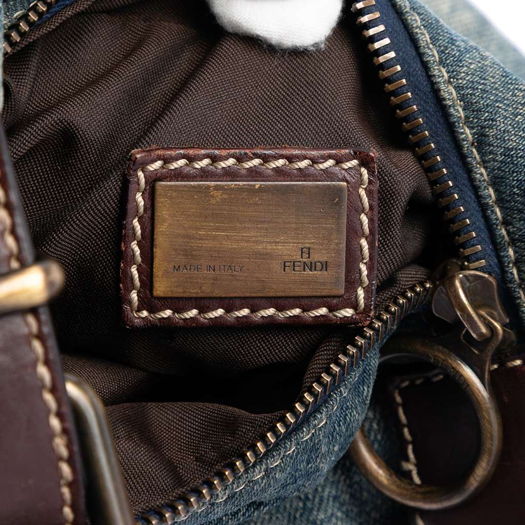 Fendi Denim Oyster Shoulder Bag - 5
