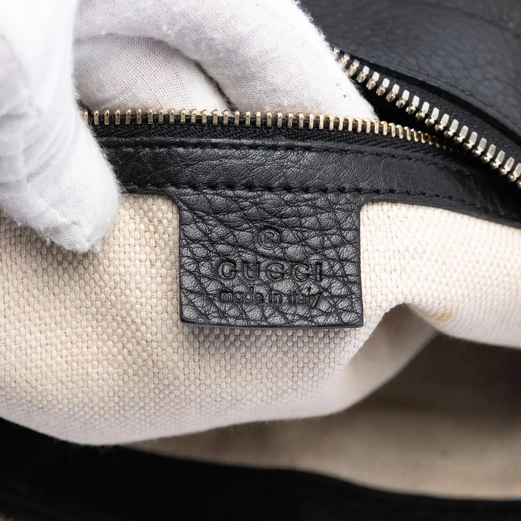 Gucci Small Leather Soho Working Tote Black Leather Very good - Box View