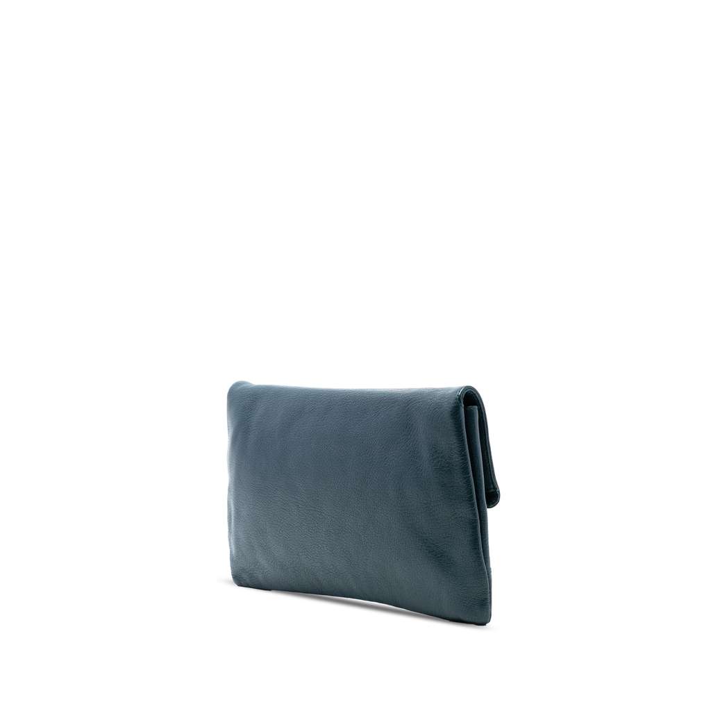 Balenciaga Chevre Motocross Classic Metallic Edge Envelope Clutch - 2