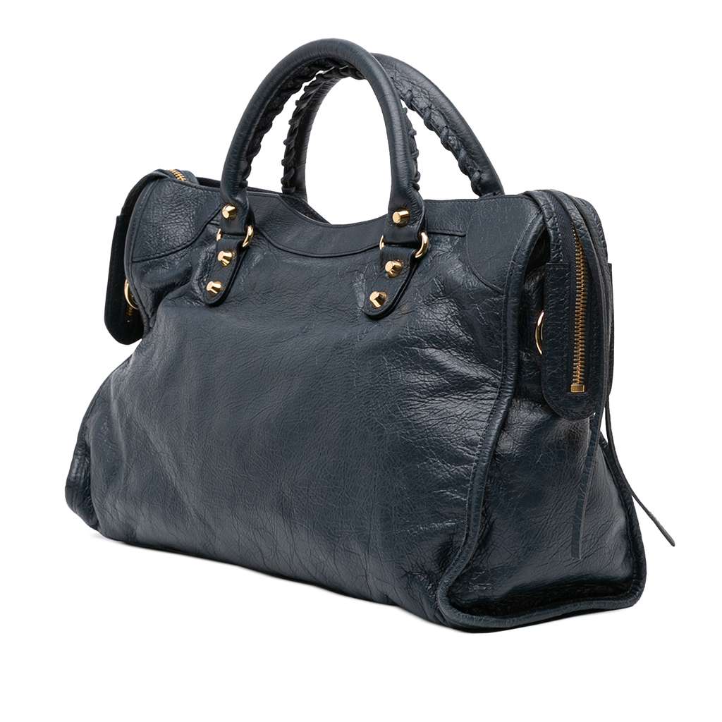 Balenciaga Lambskin Motocross Classic City Satchel - 2