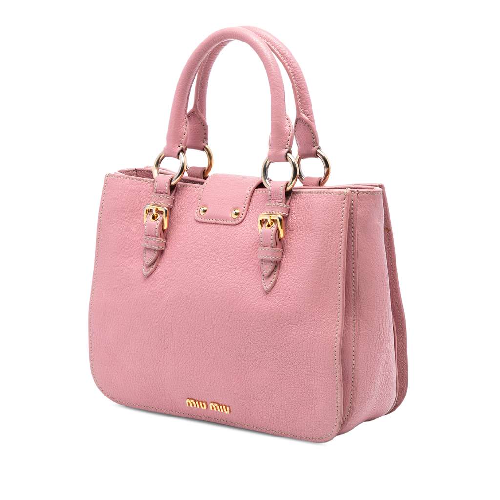 Miu Miu Goatskin Madras Satchel - 2