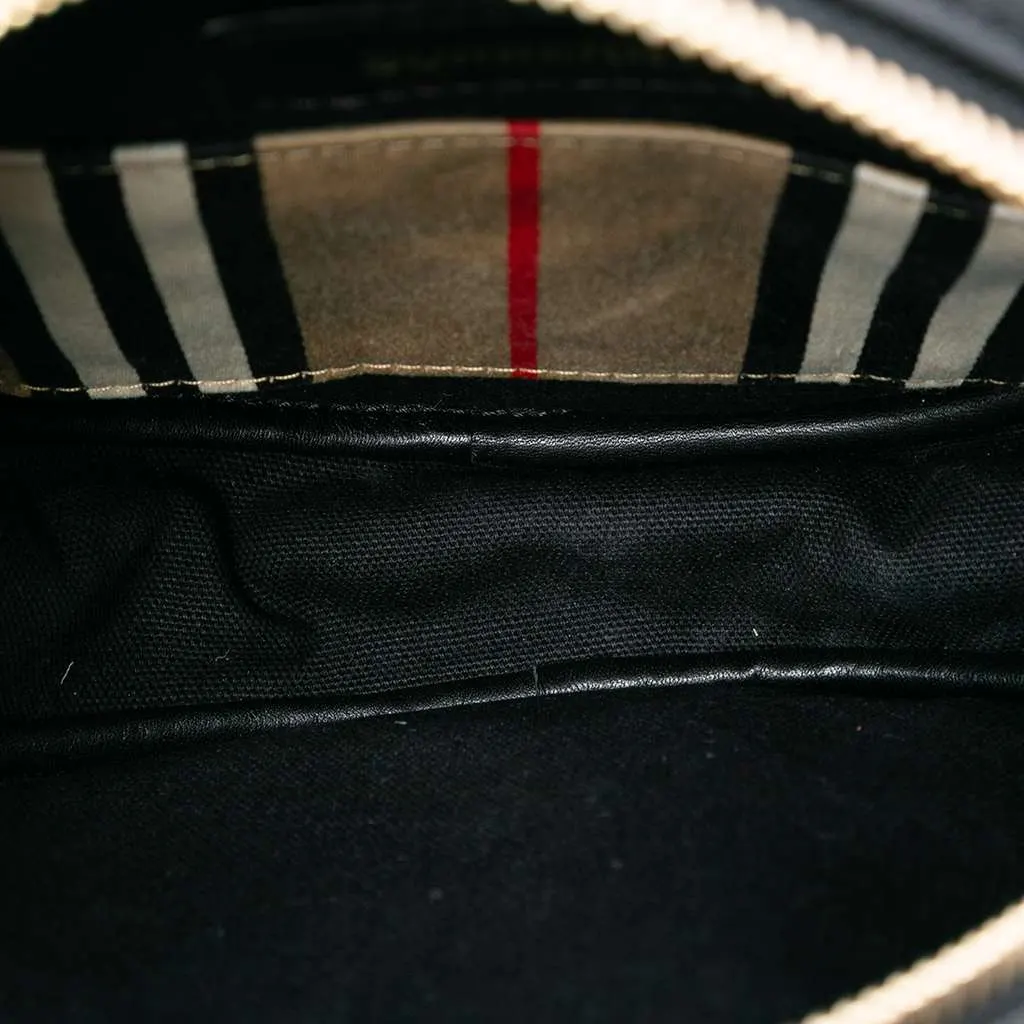 Burberry Icon Stripe Canvas Louise Crossbody Brown Canvas Very good - Model View