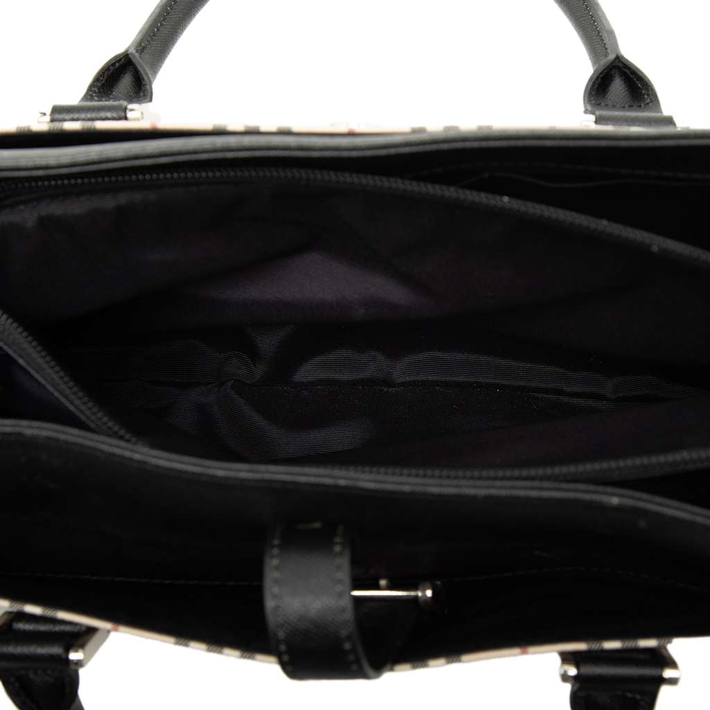 Burberry House Check Canvas Handbag - 4