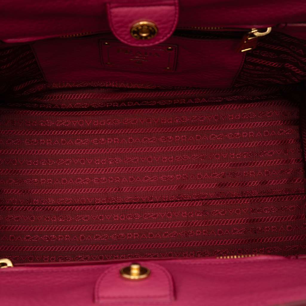 Prada Vitello Daino Front Pocket Open Convertible Tote - 4