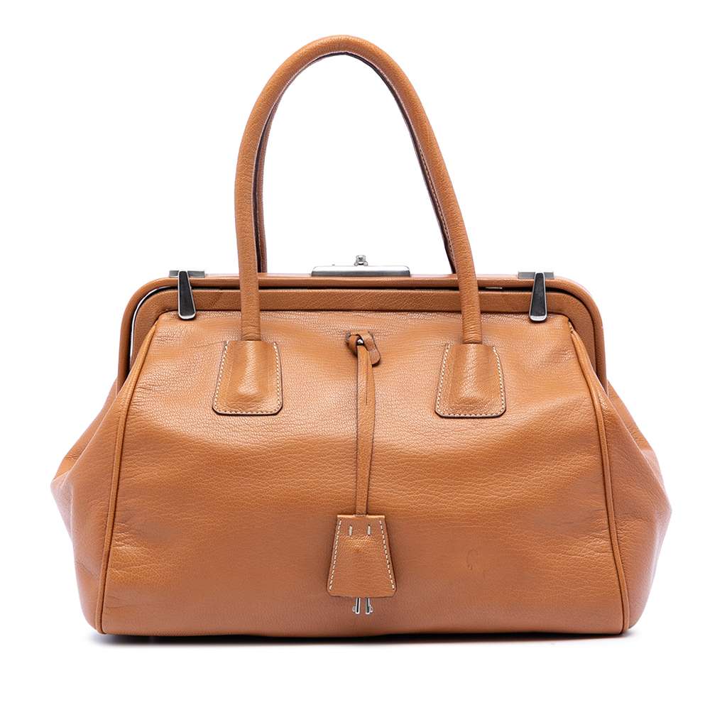 Prada Goatskin Madras Cerniera Handbag