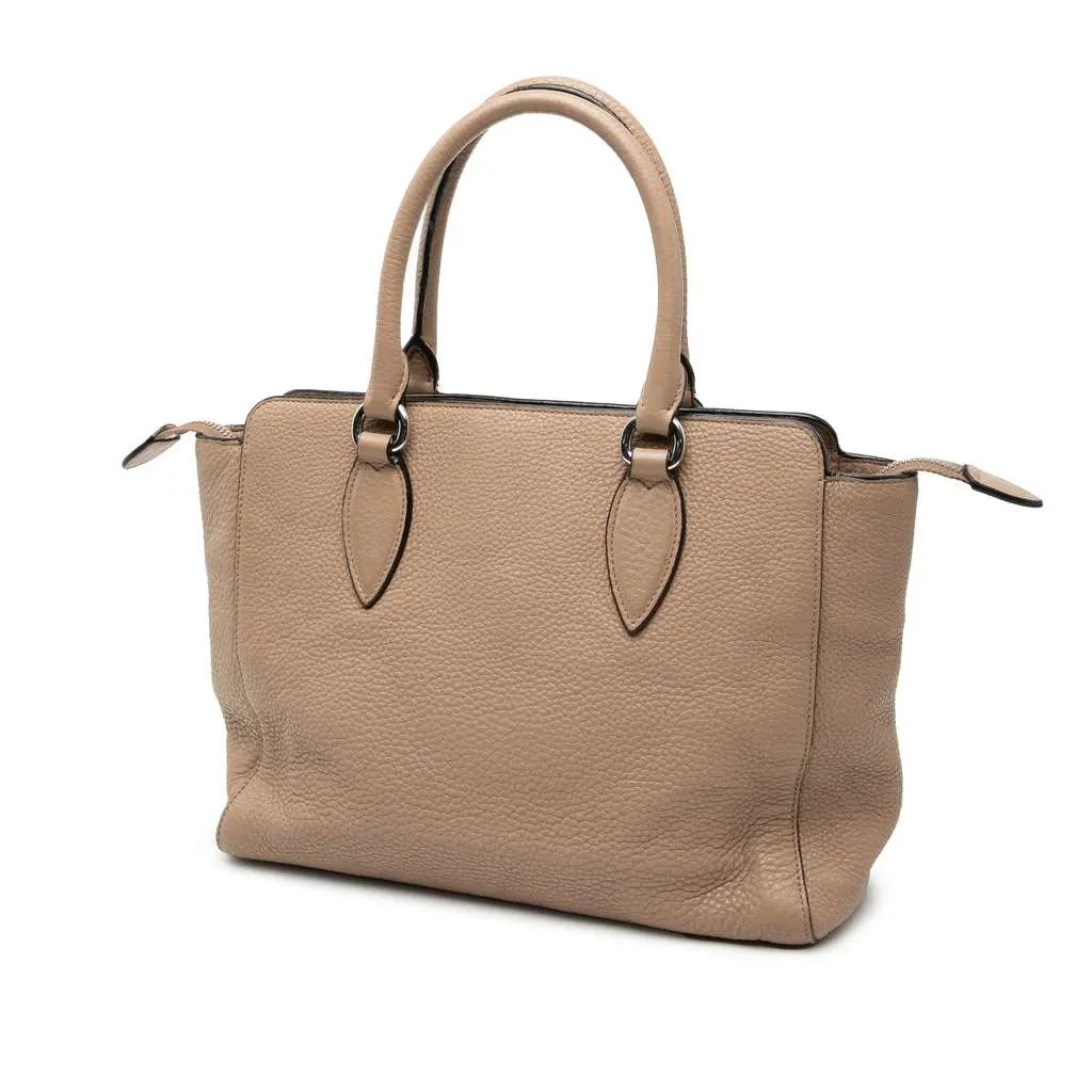 Prada Vitello Phenix Satchel Brown Leather Very good - Back View