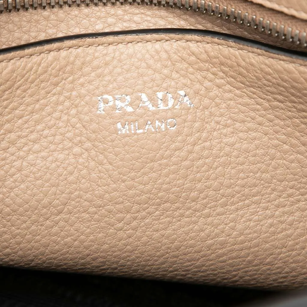 Prada Vitello Phenix Satchel Brown Leather Very good - Box View