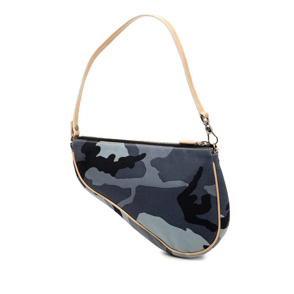 Dior Mini Canvas Camouflage Saddle Pochette - 2