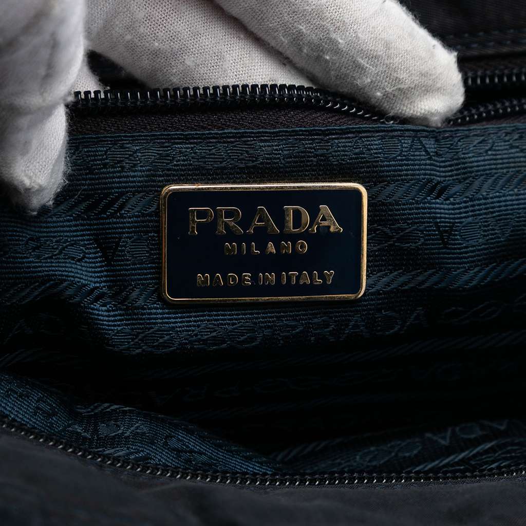 Prada Tessuto Metal Handle Bag - 5