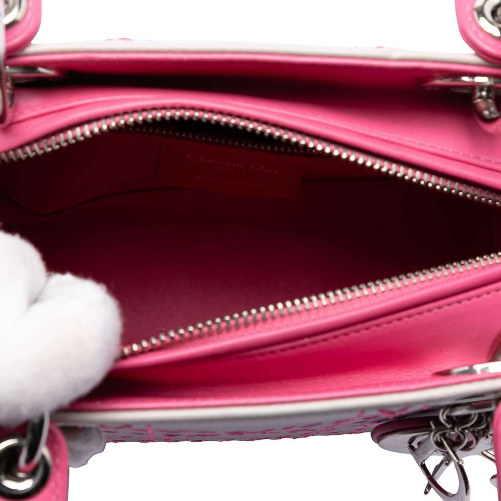 Dior Medium Tricolor Lambskin Macrocannage Stitched Lady Dior - 4