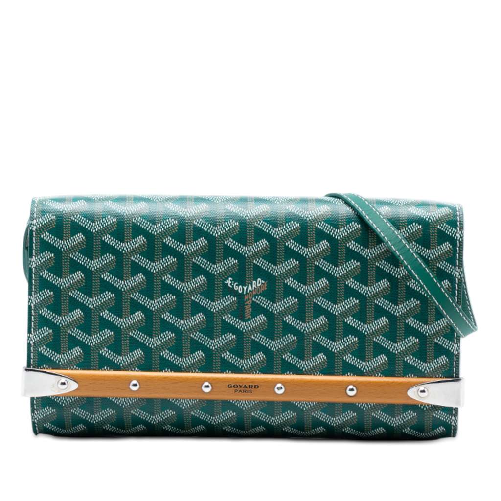 Goyard Goyardine Monte Carlo Bois Clutch with Strap
