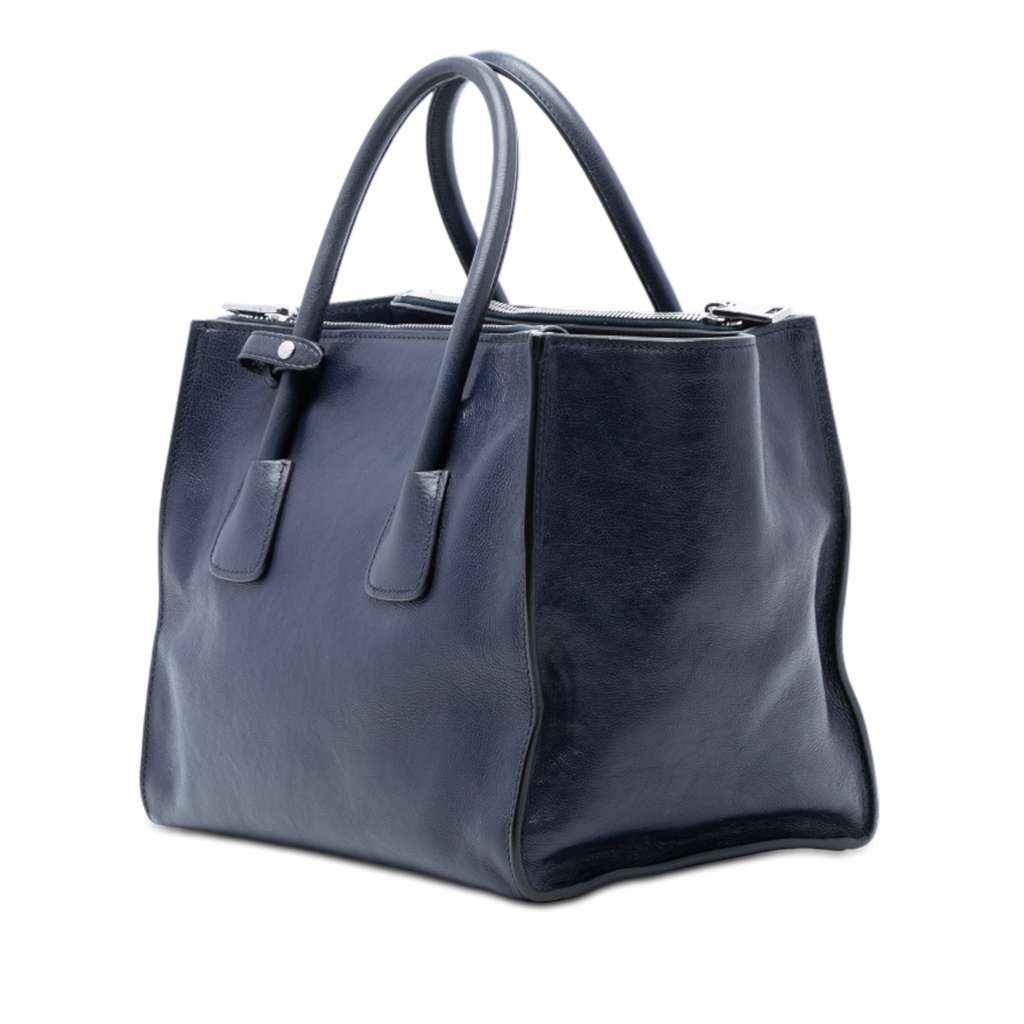 Prada Glace Calf Twin Pocket Double Handle Satchel - 2