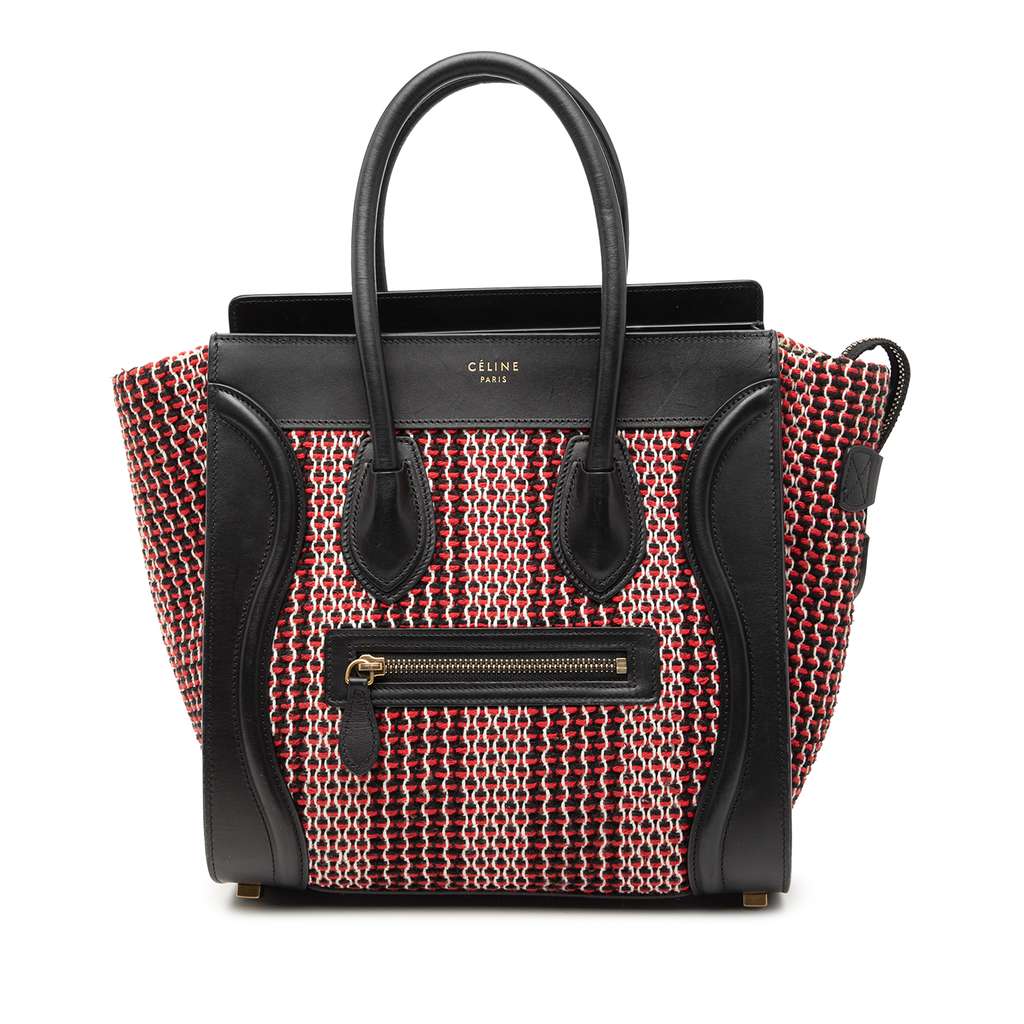 Celine Micro Tweed Luggage Tote