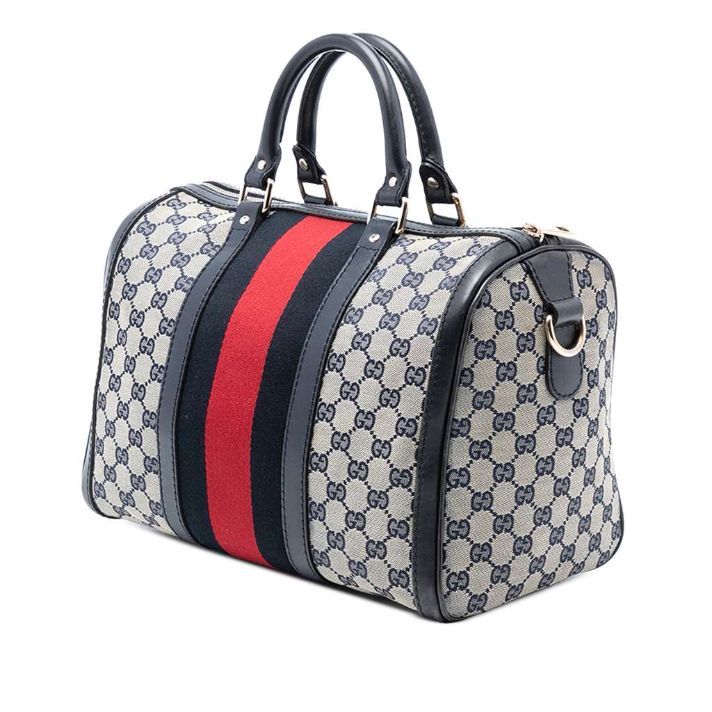 Gucci Medium GG Canvas Web Joy Boston Bag - 2