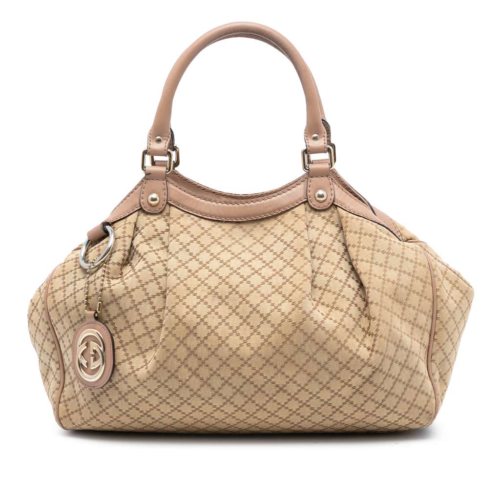 Gucci Medium Diamante Canvas Sukey Tote