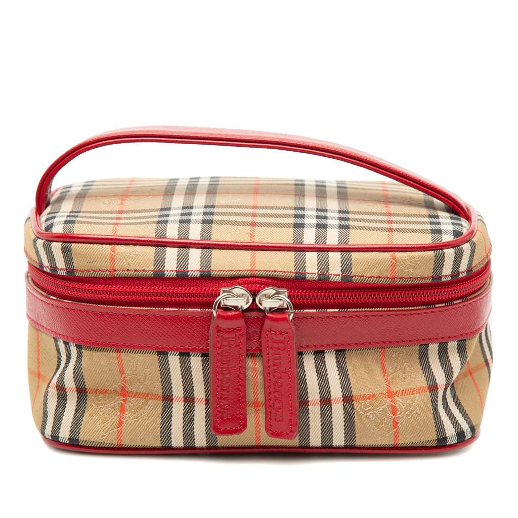 Burberry Haymarket Check Canvas Vanity Bag