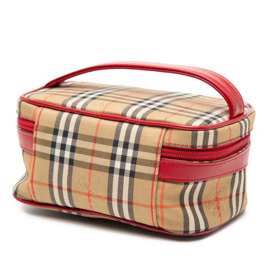 Burberry Haymarket Check Canvas Vanity Bag - 2