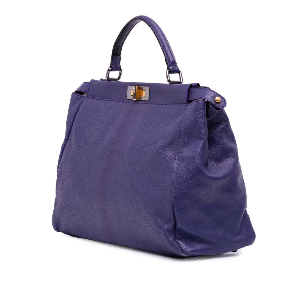 Fendi Large Calfskin Peekaboo Iconic Satchel - 2