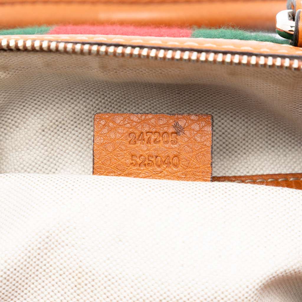 Gucci Medium Calfskin Web Joy Boston Bag - 5