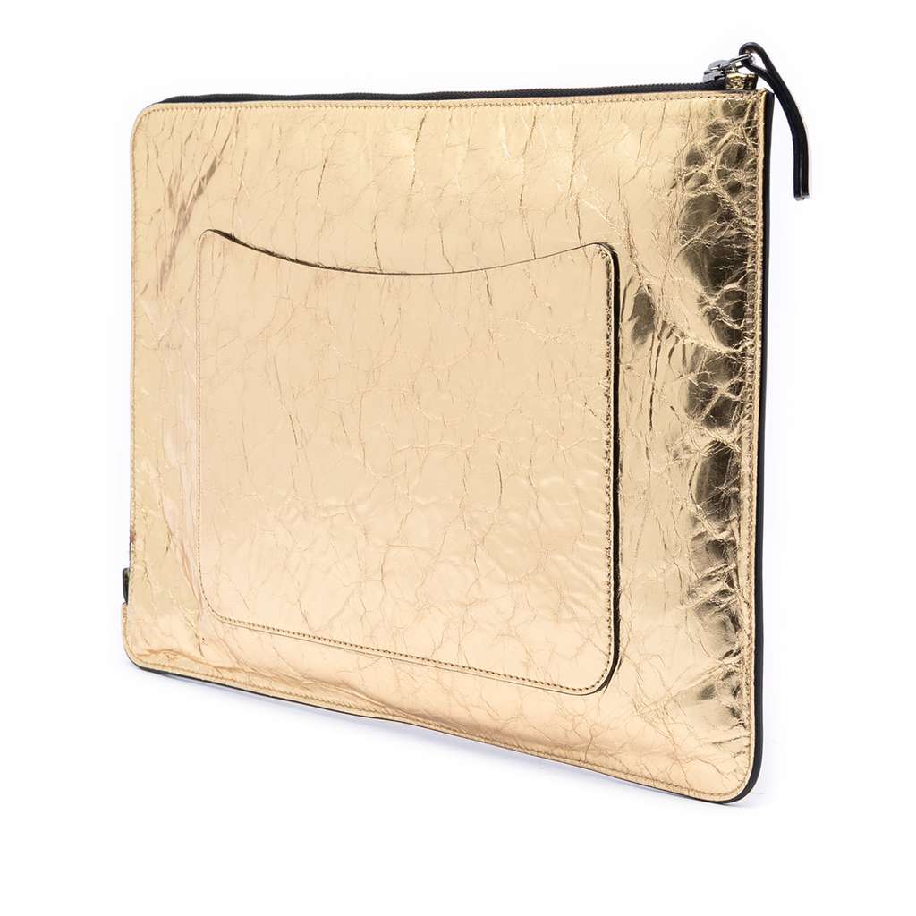 Chanel Metallic Crinkled Calfskin Feministe Mais Feminine Pouch - 2
