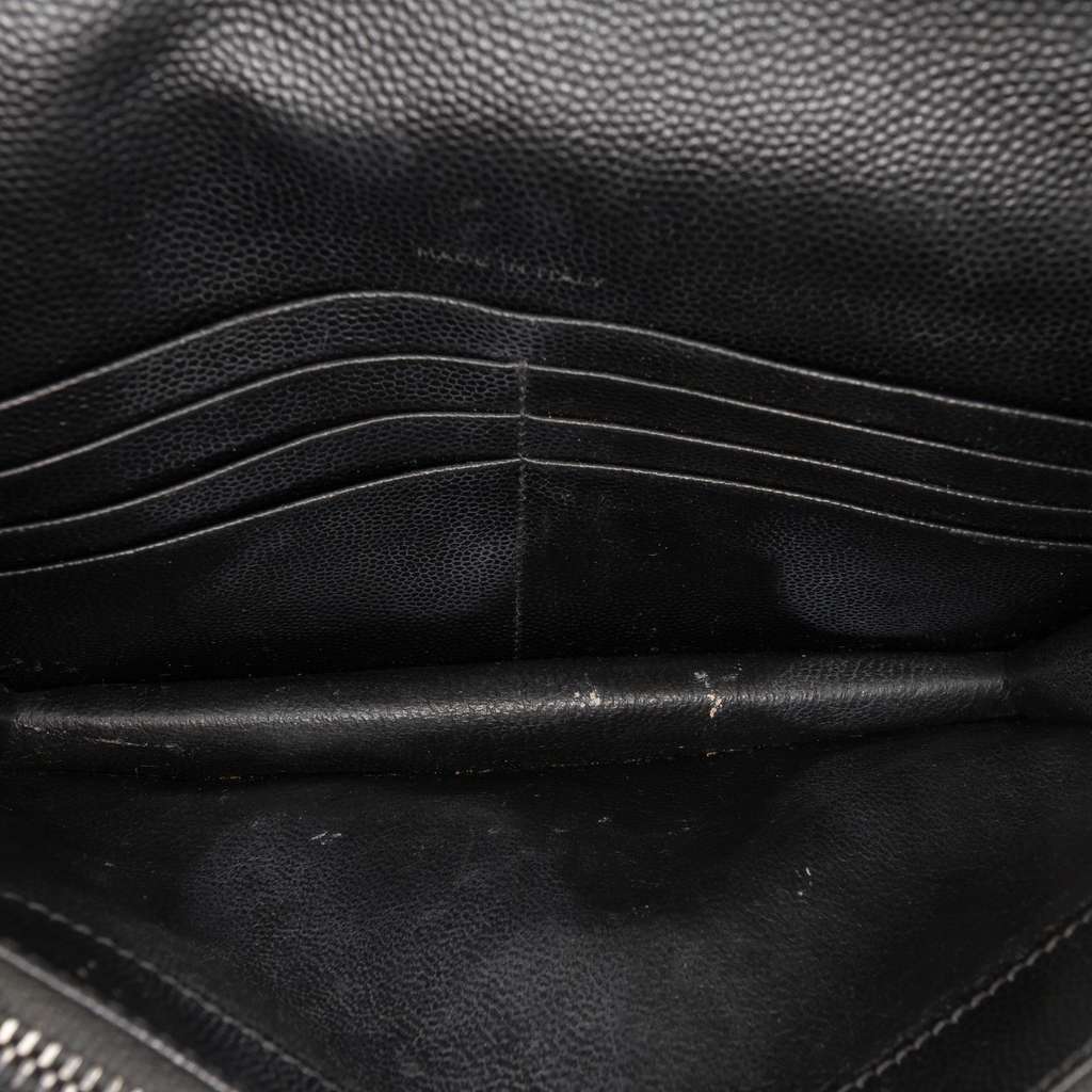 Saint Laurent Grain De Poudre Cassandre Monochrome Envelope Chain Wallet - 4