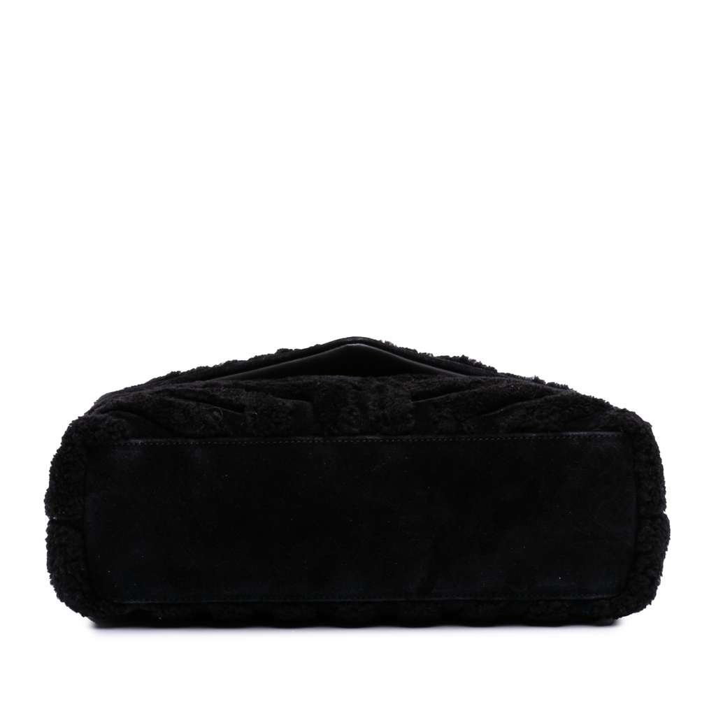 Saint Laurent Medium Shearling Loulou Shoulder Bag - 3