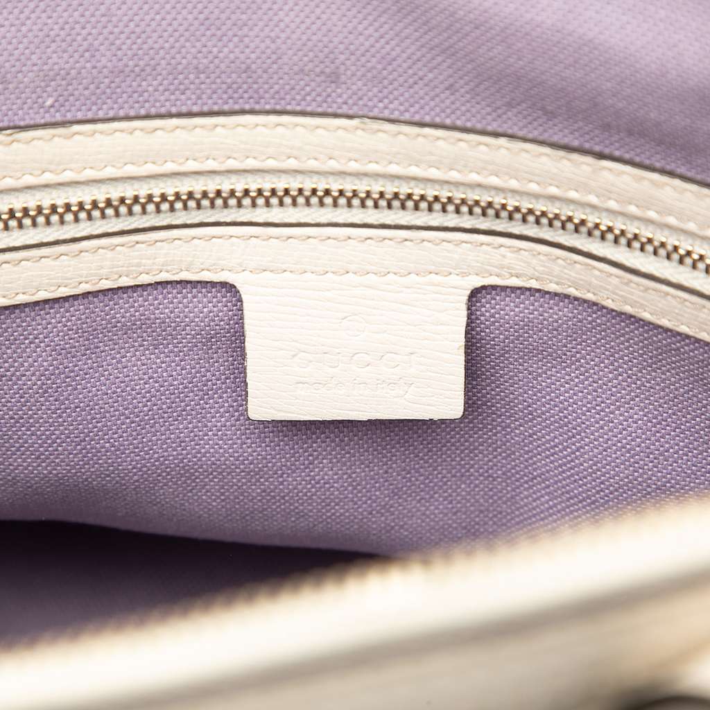 Gucci Large Leather Floral Print Nice Dome Satchel - 5