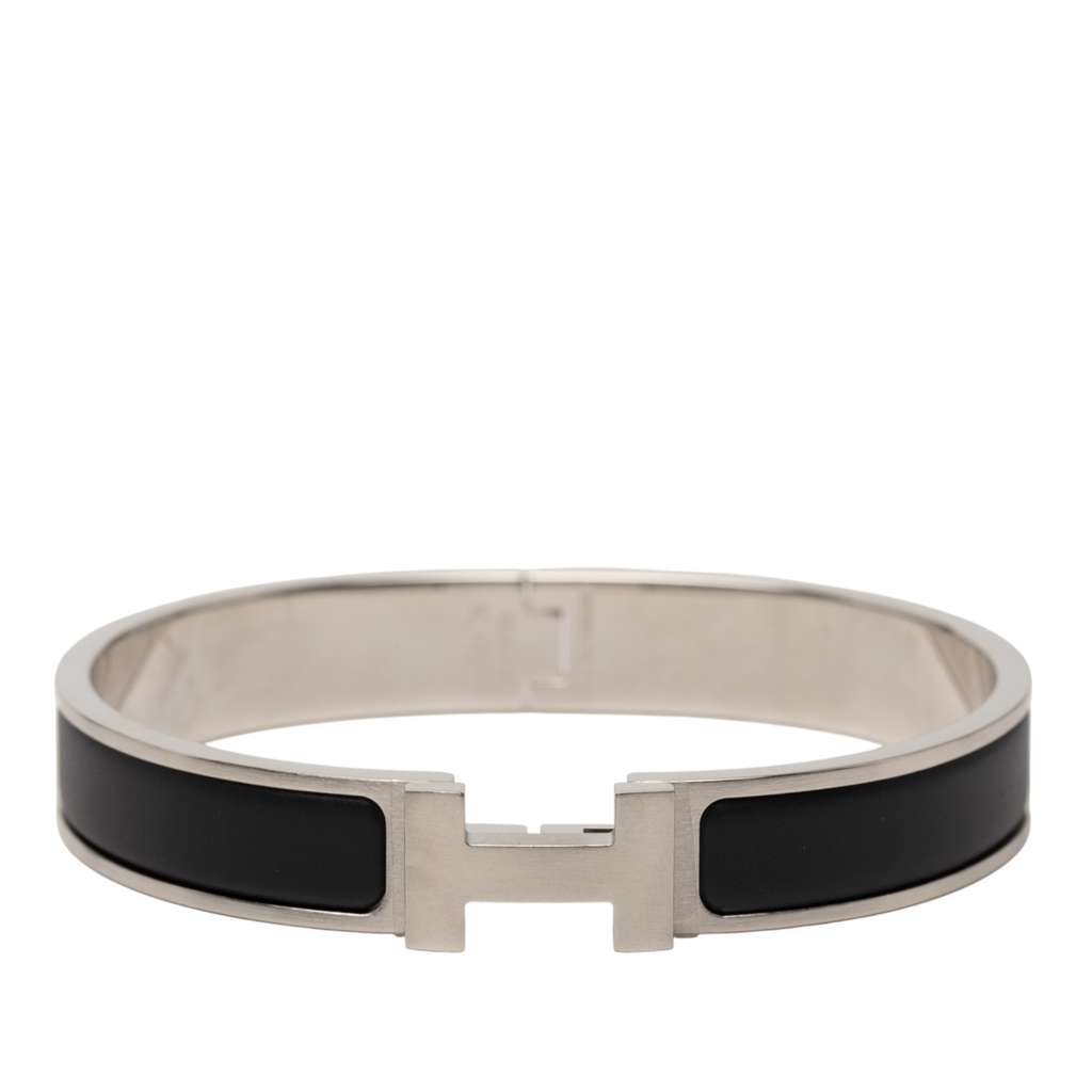 Hermès Narrow Enamel Clic H Bracelet GM