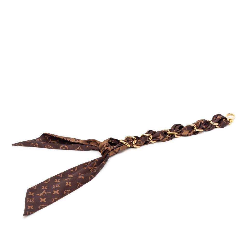 Louis Vuitton Monogram Chain Fleur Silk Bag Charm - 2
