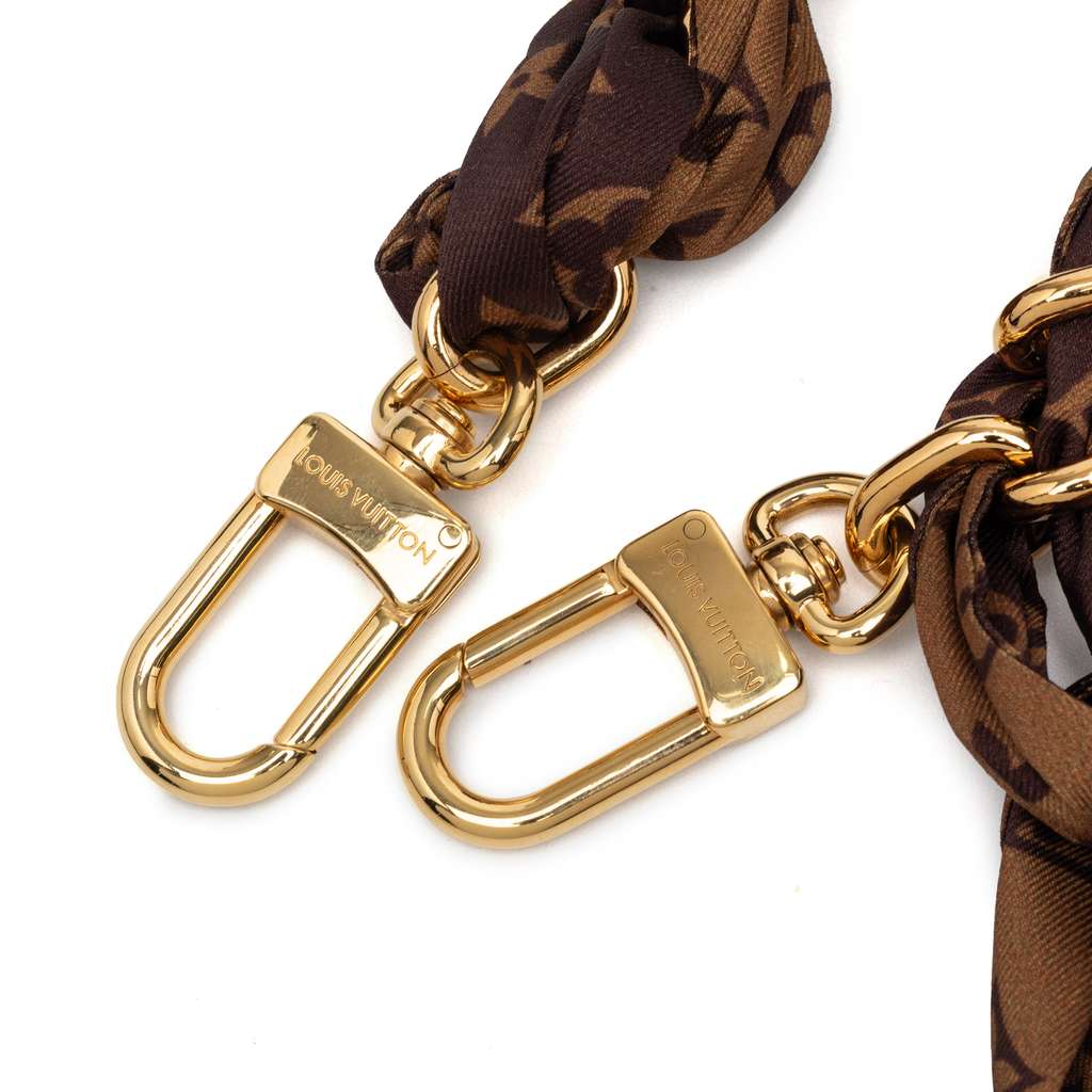 Louis Vuitton Monogram Chain Fleur Silk Bag Charm - 3