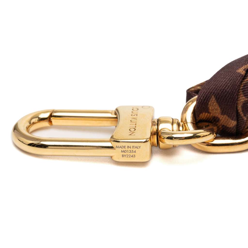 Louis Vuitton Monogram Chain Fleur Silk Bag Charm - 4