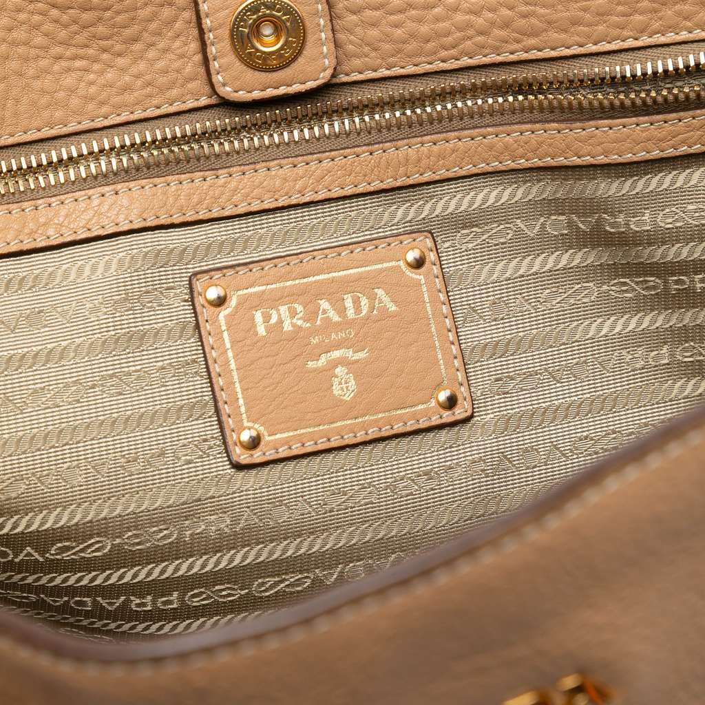 Prada Vitello Daino Side Zip Shopper Tote - 5