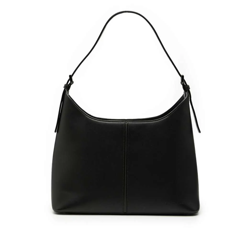 Burberry Leather Shoulder Bag Black Leather Good - Front View