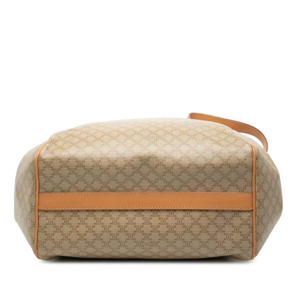 Celine Macadam Coated Canvas Tote Brown Canvas Good - Inside View