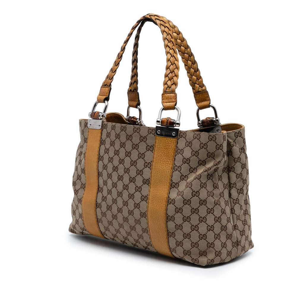 Gucci GG Canvas Bamboo Libeccio Tote - 2