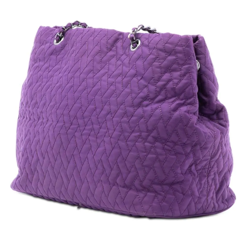 Prada Impuntu Tessuto Chain Tote Purple Polyamide Very good - Back View