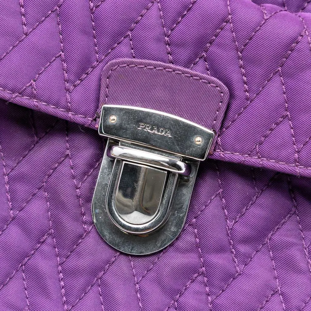 Prada Impuntu Tessuto Chain Tote Purple Polyamide Very good - Box View