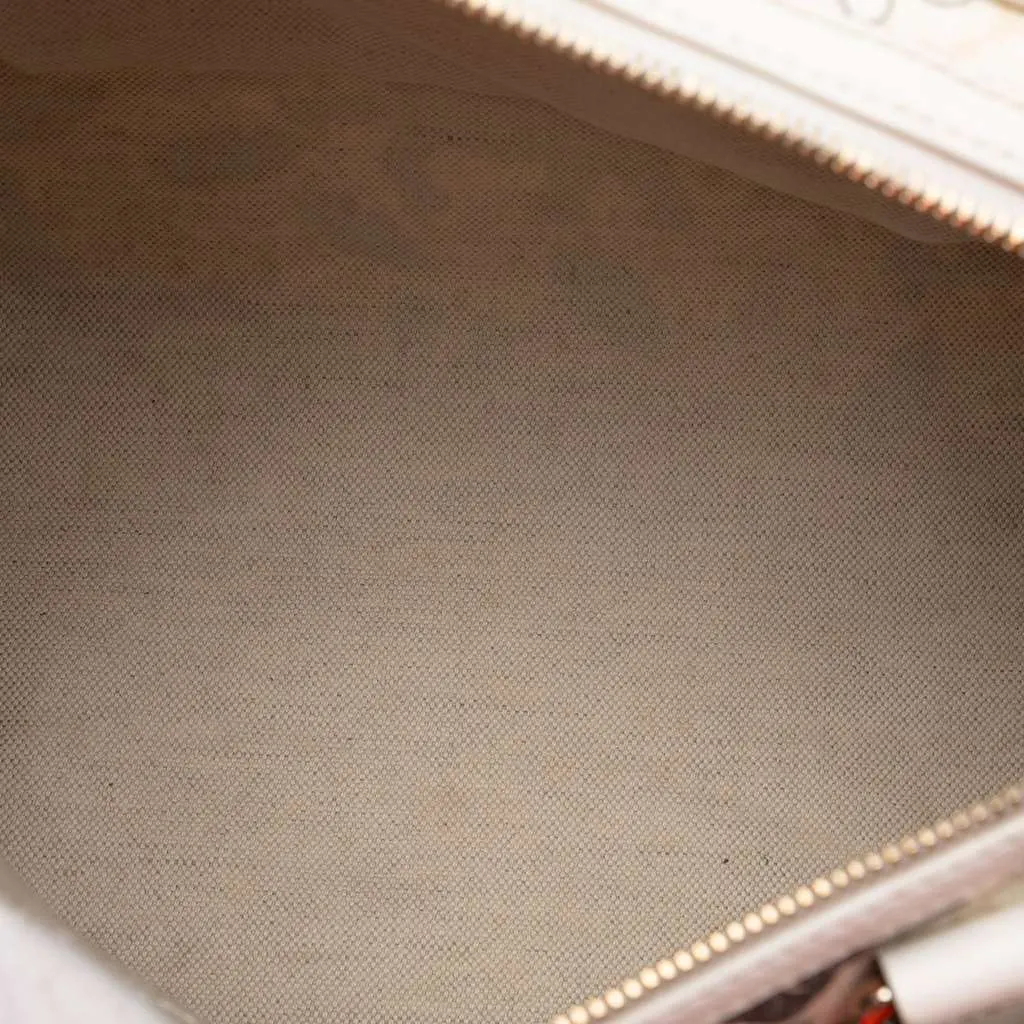 Gucci Limited Edition Medium GG Supreme Snowman In Africa Joy Boston Bag Brown Canvas Good - Model View
