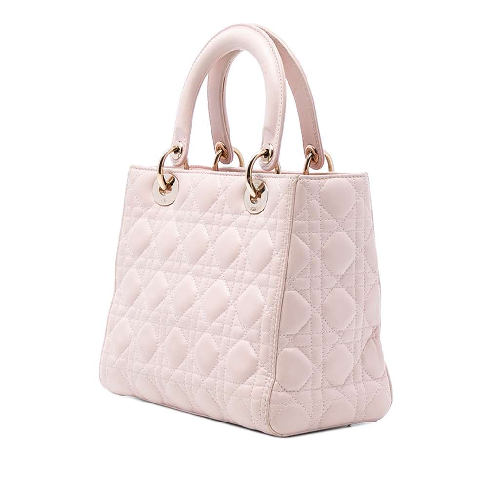 Dior Medium Lambskin Cannage Lady Dior - 2