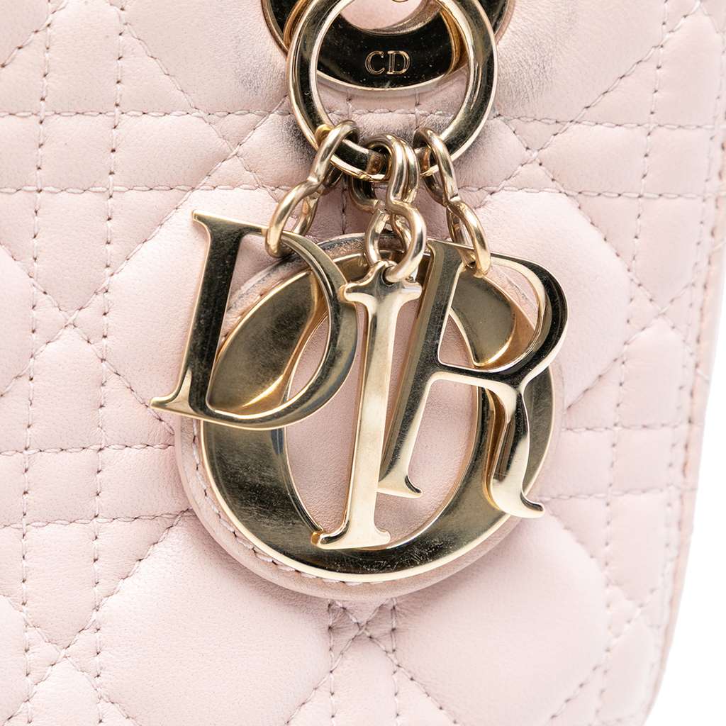 Dior Medium Lambskin Cannage Lady Dior - 5