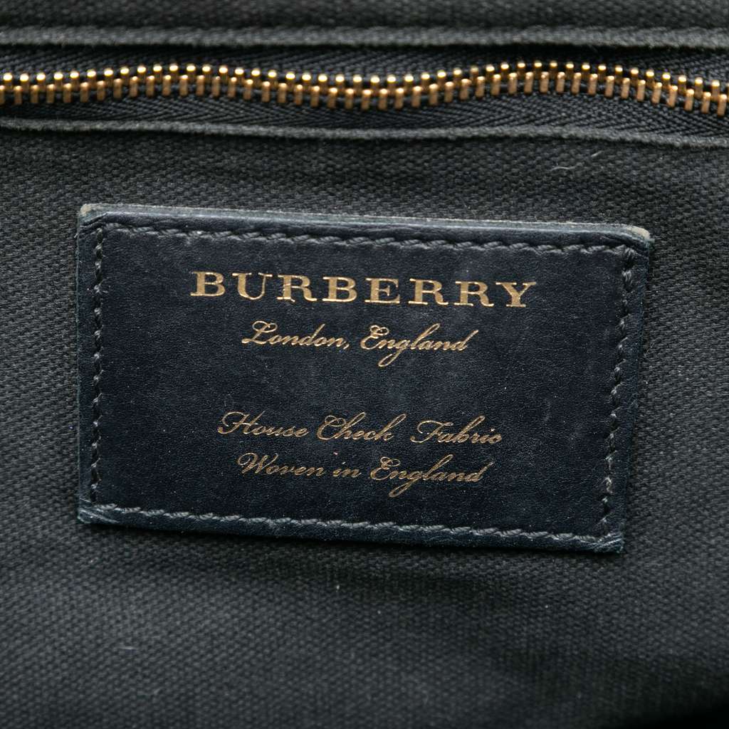 Burberry Small Leather and House Check Canvas Canterbury Tote - 5