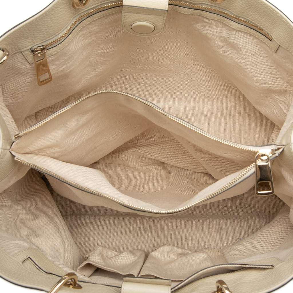 Gucci Large Calfskin Bamboo Shopper Satchel - 4