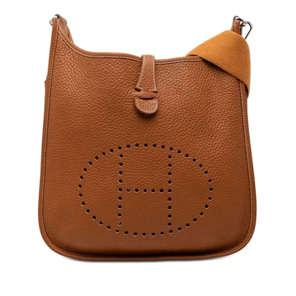 Hermès Clemence Evelyne II 29 Brown Leather Very good - Front View