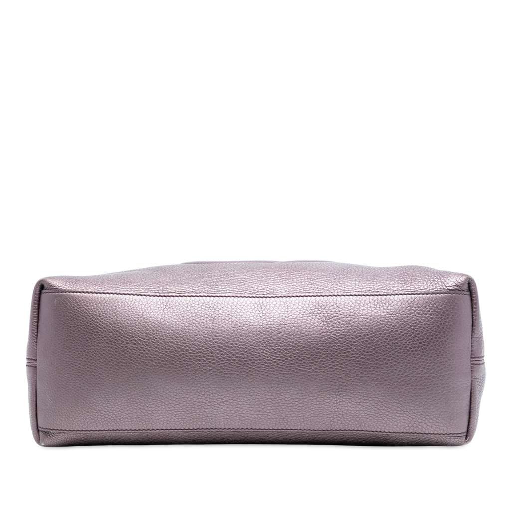 Gucci Medium Metallic Leather Soho Chain Tote - 3