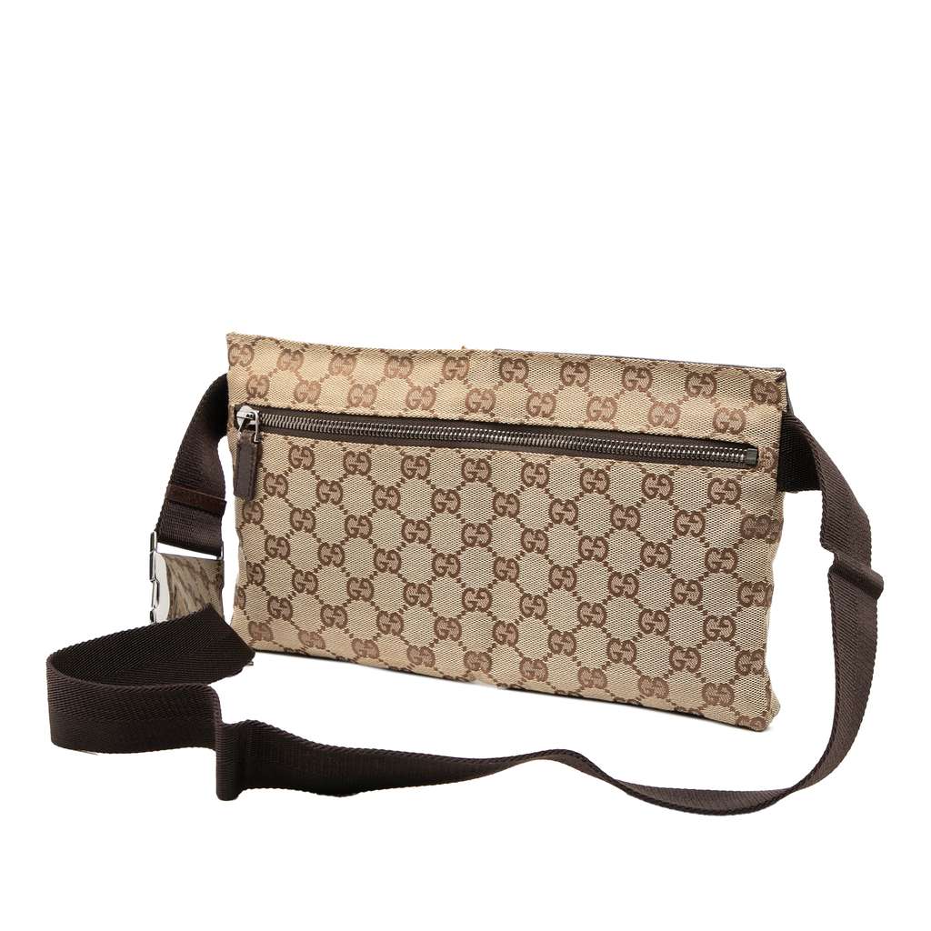 Gucci GG Canvas Double Pocket Belt Bag - 2