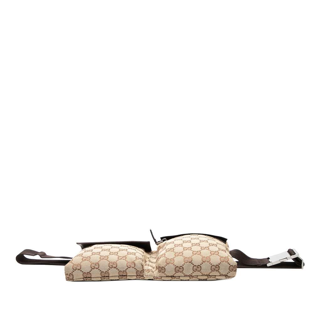 Gucci GG Canvas Double Pocket Belt Bag - 3