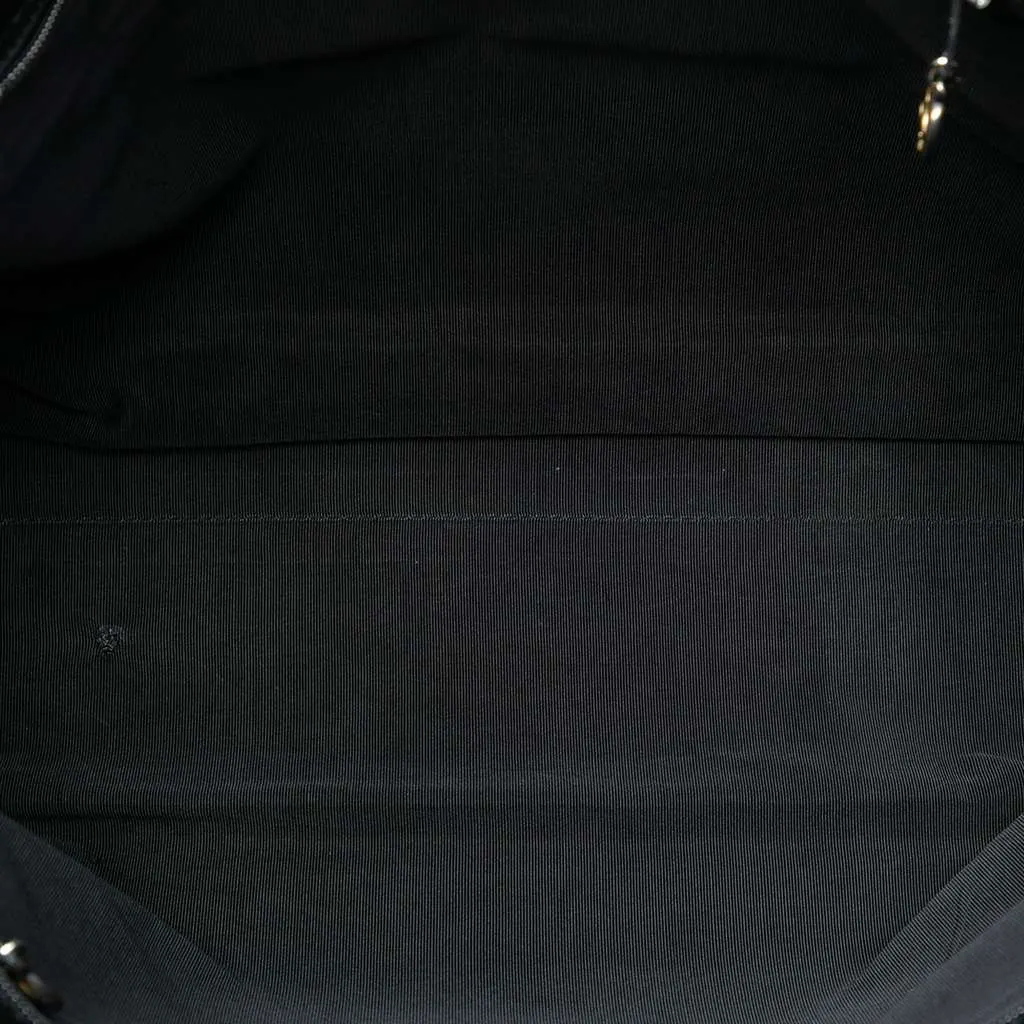 Chanel CC Lambskin Tote Black Leather Good - Model View